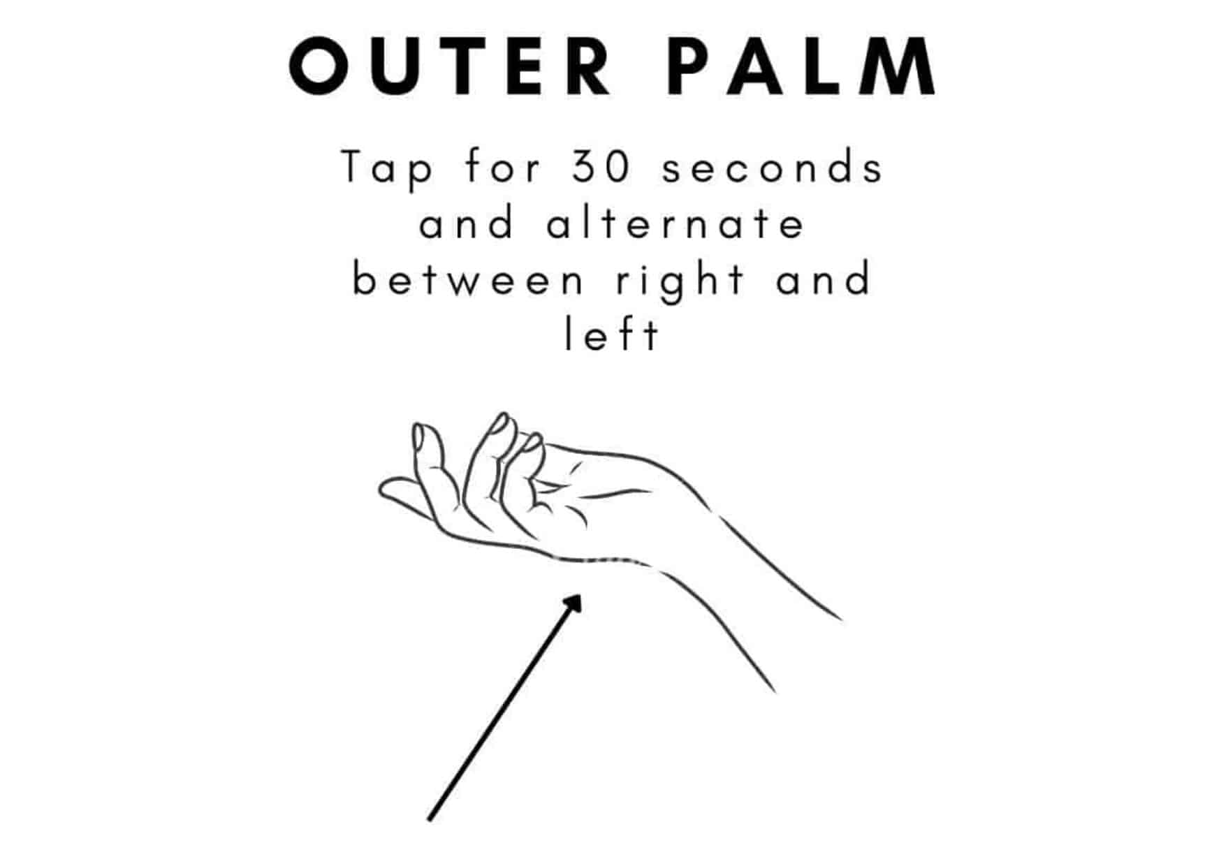 tapping the outer palm
