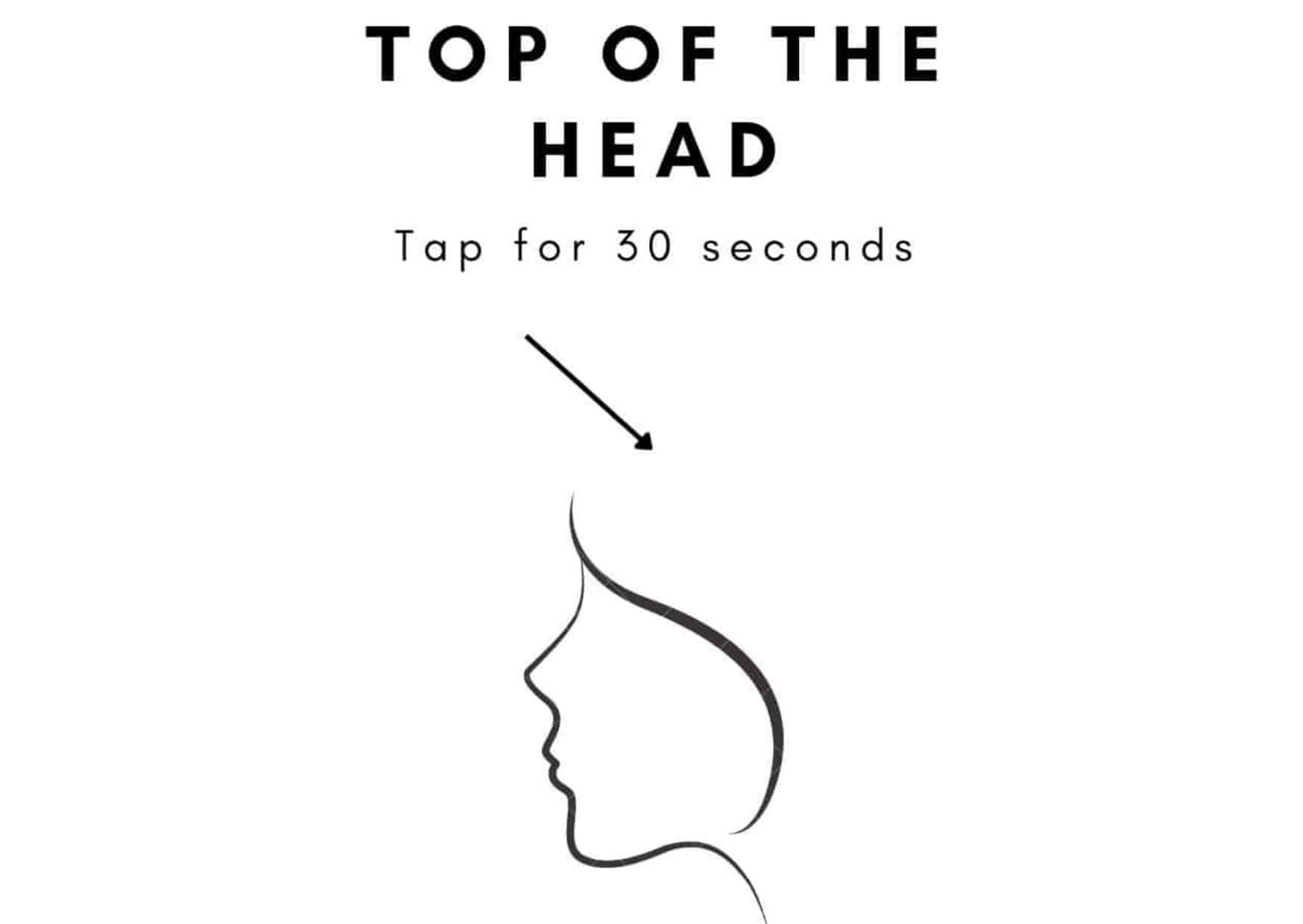 tapping the top of the head