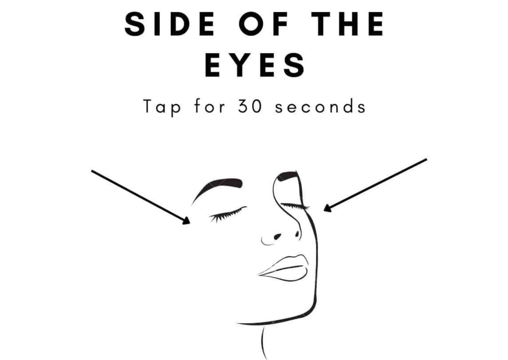 tapping the side of the eyes
