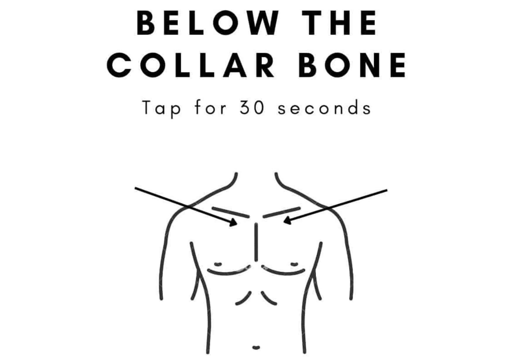 tapping below the collar bone