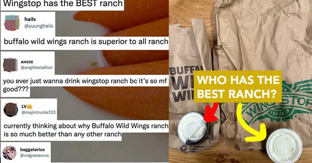 We Tried Wingstop Vs. Buffalo Wild Wings Ranch Dressing