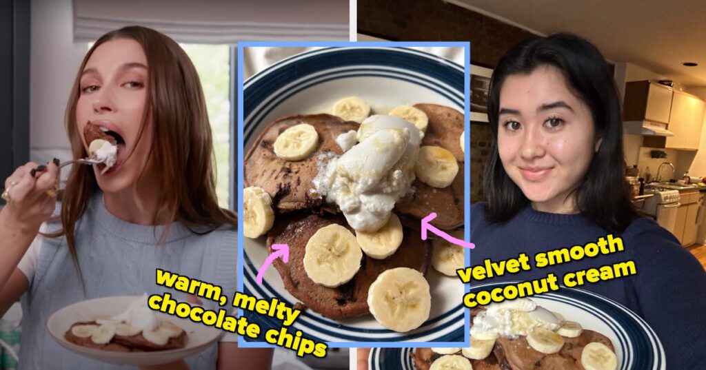 Hailey Bieber's Chocolate Protein Pancakes Recipe