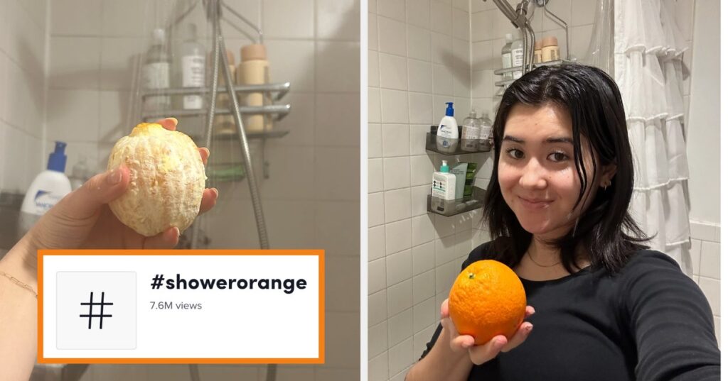 TikTok Is Inspiring People To Eat Oranges In The Shower